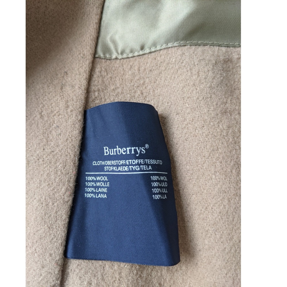 Burberrys of London Vintage Mens 100% Wool Zip In Vest Liner only Tan Khaki 54 - Picture 7 of 8